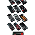 Comprehensive Facom tool kit with 159 pieces including screwdrivers, pliers, wrenches, and sockets for mechanics and DIY enthusiasts.