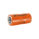 Facom J.13A VSE Bi-Hex Socket 16mm 3/8s for professional tool use, orange colour with black branding.