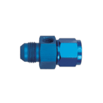 Blue Grand Prix Racewear fitting with 3/4 JIC to 1/8 NPT hex connection for racing applications.