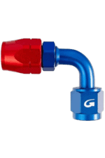Red and blue racing fuel nozzle with GPR Direct branding, designed for high-performance motorsport applications.
