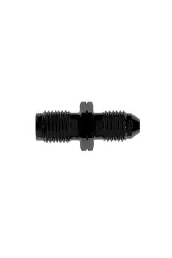 Close-up of a black Grand Prix Racewear GOODRIDGE 306 ADAPTOR 7/8 UNF - CONCAVE for motorcycle or racing vehicle fittings.