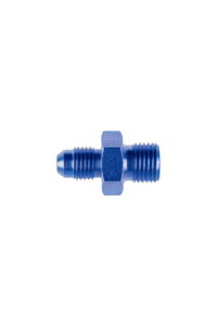Blue Grand Prix Racewear adapter fitting with 1/2x14 BSP threads for racing applications.