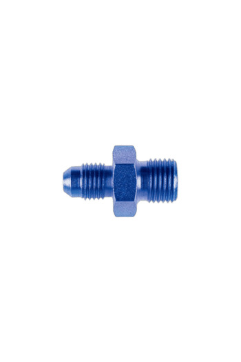 Blue Grand Prix Racewear adapter fitting with 1/2x14 BSP threads for racing applications.
