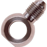 Close-up of a metal Grand Prix Racewear fitting with 7/16x20 JIC threads, used in high-performance automotive applications.