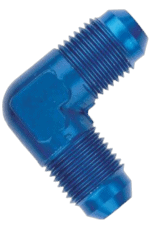 Blue racing car wheel spacer with threaded design for Grand Prix racewear applications.