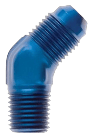 Close-up of a blue silicone hose connector with ribbed design, used in racing car applications.