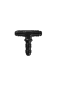 Black T-shaped racing valve connector for Grand Prix Racewear, designed for high-performance motorsport applications.