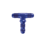 Grand Prix Racewear blue plastic T-shaped connector for racing fuel systems, durable and high-quality.