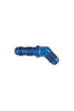 Blue Grand Prix Racewear 45° bulkhead adaptor for racing applications, durable and lightweight.