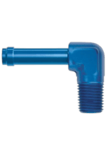 Blue L-shaped racing helmet vent with a long cylindrical tube for airflow, designed for Grand Prix racewear.