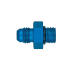 Grand Prix Racewear blue metal JIC male to O'Ring pump fitting for racing applications.
