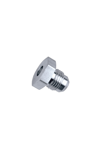 Close-up of a Grand Prix Racewear GOODRIDGE 971 Adaptor Male Weld fitting in metallic finish.