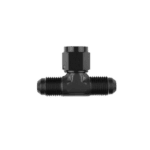 Grand Prix Racewear GM-ML-FM OTL adaptor tee for racing fuel systems, durable black plastic construction, compact design for easy installation.