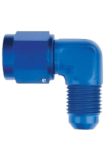 Blue racing pipe fitting for Grand Prix Racewear, designed for high-performance motorsport applications.