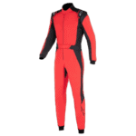 Grand Prix Racewear racing suit in red and black, designed for motorsport safety and performance.
