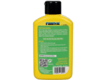 Yellow Rain-X plastic water repellent bottle with green label, used for car windshields and windows.