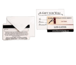 Gift card from Etrusan Wine Depot in Los Gatos, California, with a $100 value, alongside a white envelope and a handwritten note.