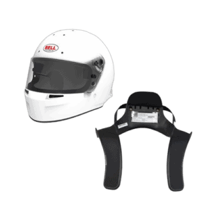 Bell GT6 Sport Race Helmet and Hans Bell GT6 Sport Race Bundle for motorsport safety and performance.
