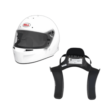 Bell GT6 Sport Race Helmet and Hans Bell GT6 Sport Race Bundle for motorsport safety and performance.