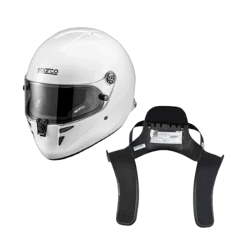 Helmet and Hans Sparco Stealth RF Race Bundle