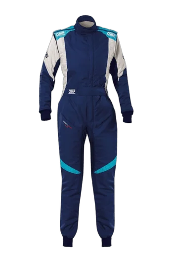 OMP First Evo Female Race Suit - Navy Blue / Tiffany
