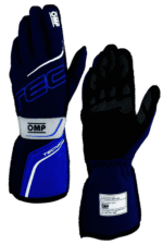 Blue and black racing gloves from Grand Prix Racewear, designed for motorsport safety and performance.