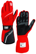 Red and black Grand Prix Racewear racing gloves designed for motorsport enthusiasts and professional drivers.