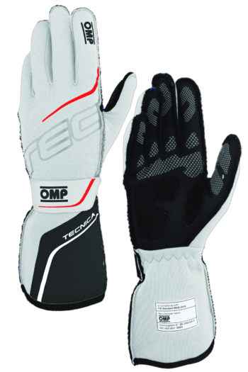 OMP Tecnica Race Gloves - White/Anthracite