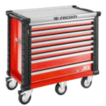 Facom 8 Dr. Roll Cab With Tools, Red Spotlightjet8m