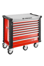 Facom 8 Dr. Roll Cab With Tools, Red Spotlightjet8m