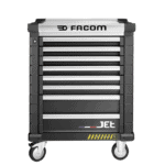 Facom Jet8nm3 safety lock roll cab with multiple drawers and wheels for tool storage.