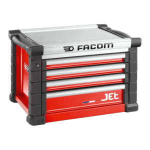 Facom JET tool chest with multiple drawers, ideal for race team garages and workshops.
