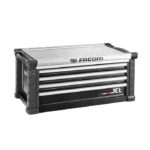 Facom Jetm5 4-drawer tool chest with black and silver finish, ideal for professional workshops and garages.