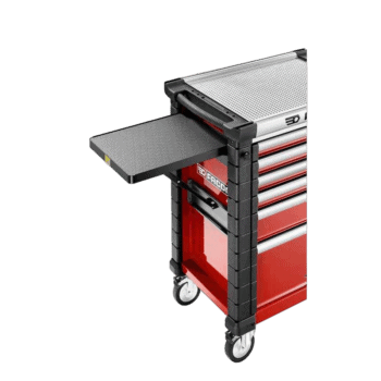 Facom Laterial Folding Shelf Jet.La16 tool cabinet with fold-out work surface and multiple drawers for professional workshop use.