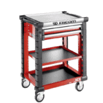 Facom Jet Utility Cart with 3 shelves and 2 drawers, featuring a sturdy design and mobility wheels for workshop use.