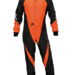 OMP KS-3X Kart Suit - Junior - Black / Fluro Orange