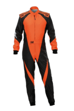OMP KS-3X Kart Suit - Junior - Black / Fluro Orange