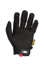 Black racing glove designed for motorsport safety and performance, featuring reinforced palm and flexible finger design.