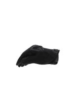 Close-up of a black racing glove designed for motorsport, featuring reinforced padding and grip for safety and performance.