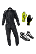 Grand Prix Racewear racing suit, gloves, and shoes for motorsport safety and performance.