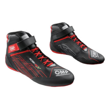 OMP KS-2X Kart Boots-KC0-0839-A01-073-Black-Red