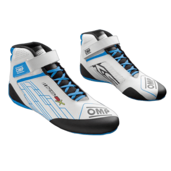 OMP KS-2X Kart Boots-KC0-0839-A01-124-White-Cyan