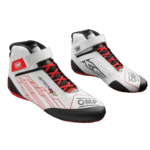 OMP KS-2X Kart Boots-KC0-0839-A01-220-White-Red
