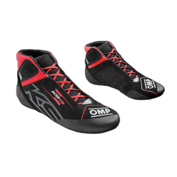 OMP KS-3 Kart Boots-KC0-0840-A01-073-Black- Red