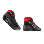OMP KS-3 Kart Boots-KC0-0840-A01-073-Black- Red-step
