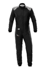 OMP One-S Air Race Suit Black Silver - IA0-1876-A01-171 - Front