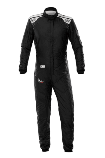 OMP One-S Air Race Suit Black Silver - IA0-1876-A01-171 - Front