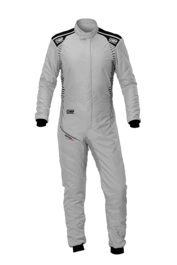 OMP One-S Air Race Suit - IA0-1876-A01-18 Silver Black -Front