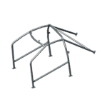 VW rear roll cage for race cars, made of durable steel tubing, designed for safety and performance in motorsport events.