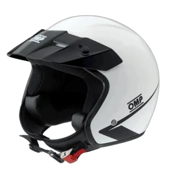 OMP Star Open Face Track Day Helmet - White